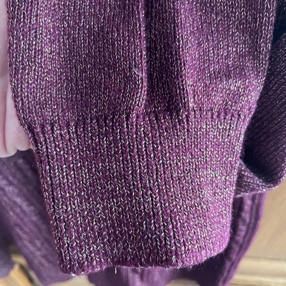 Banana Republic Cable Knit Metallic Sweater Sz XL - Picture 5 of 8